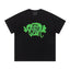 Syna World Vintage Oversized Graffiti Tag Graphic Tee (Black / Green)