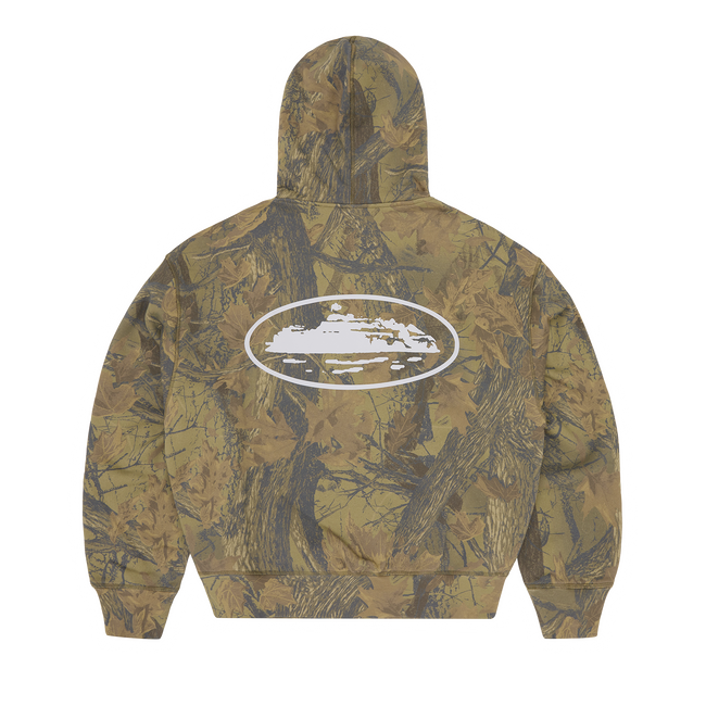 ISLAND PUFF PRINT ZIP HOODIE [FOREST CAMO] Main Image