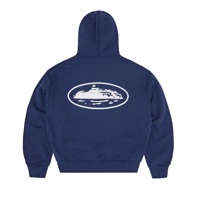ISLAND PUFF PRINT ZIP HOODIE [NAVY] Main Image