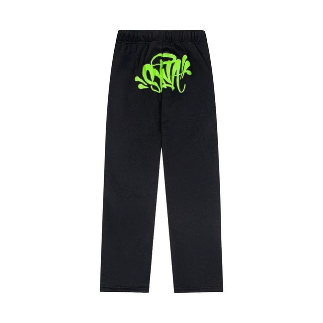 Syna World Graphic Fleece Sweatpants (Black / Neon Green) Hover Image