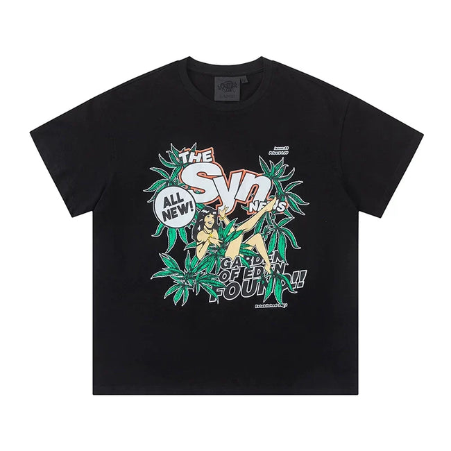 Syna World Tropical Graphic T-Shirt Black Hover Image
