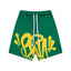 Syna World Graphic Fleece Shorts (Green / Yellow)