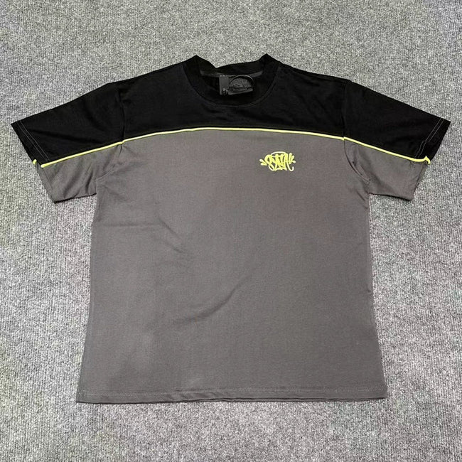 Syna World Colorblock Graphic Short-Sleeve T-Shirt (Grey/Black) Hover Image