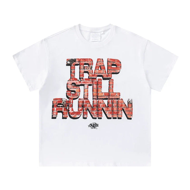 Syna World Vintage Oversized Statement Graphic Tee (White / Red Brick) Hover Image