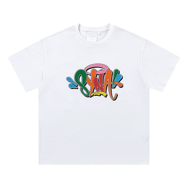 Syna World Hip-Hop Colorful Graffiti Graphic Tee (White) Hover Image