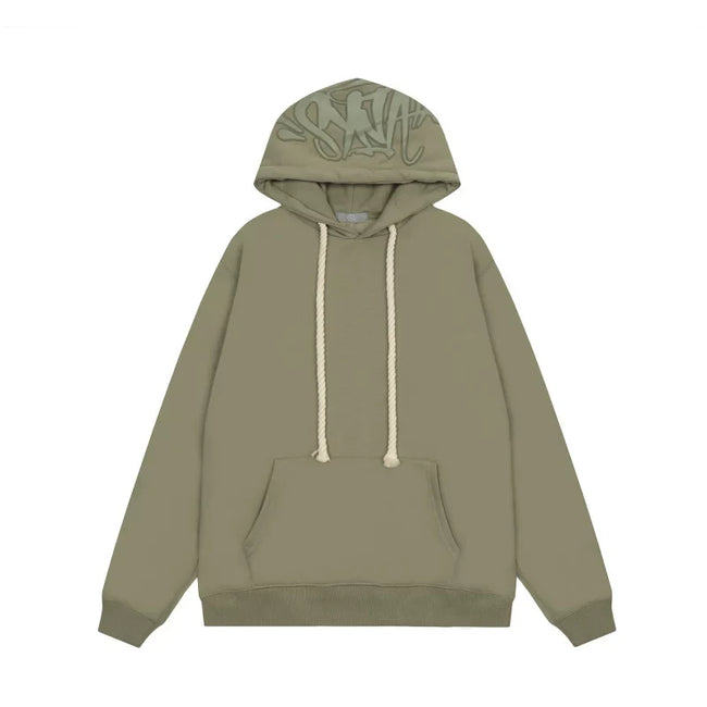 Syna World Hood Graphic Pullover Hoodie (Sage Green) Hover Image