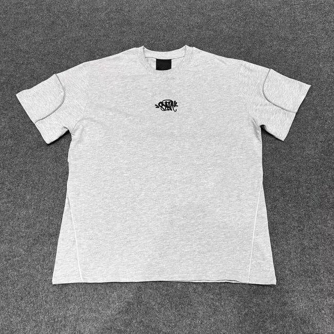 Syna World Embroidered Piping T-Shirt (Grey) Hover Image