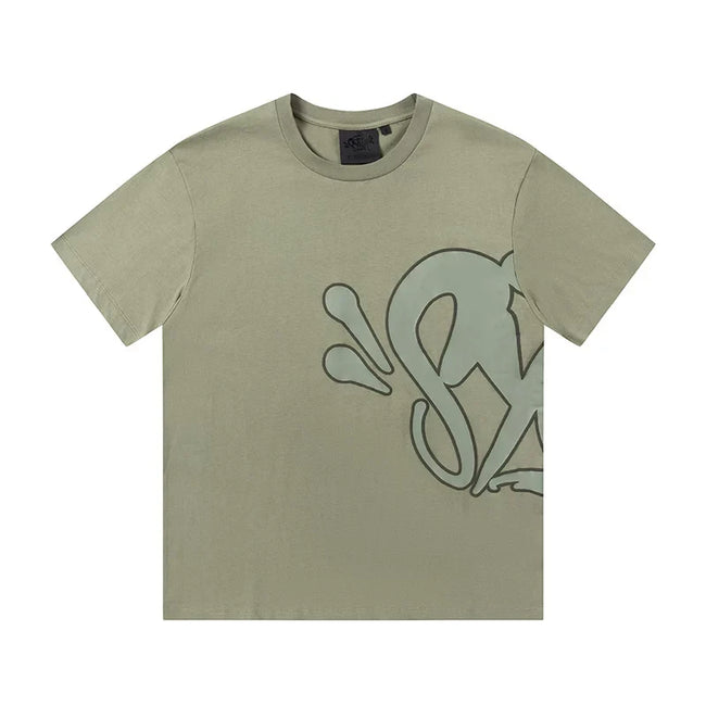 Syna World Graphic T-Shirt (Sage Green / Grey Outline) Hover Image