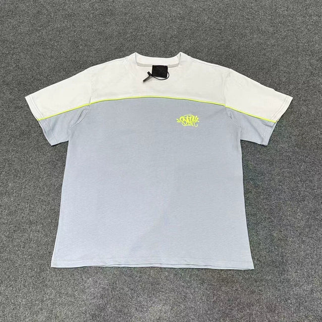 Syna World Colorblock Graphic Short-Sleeve T-Shirt (Grey/Off-White) Hover Image