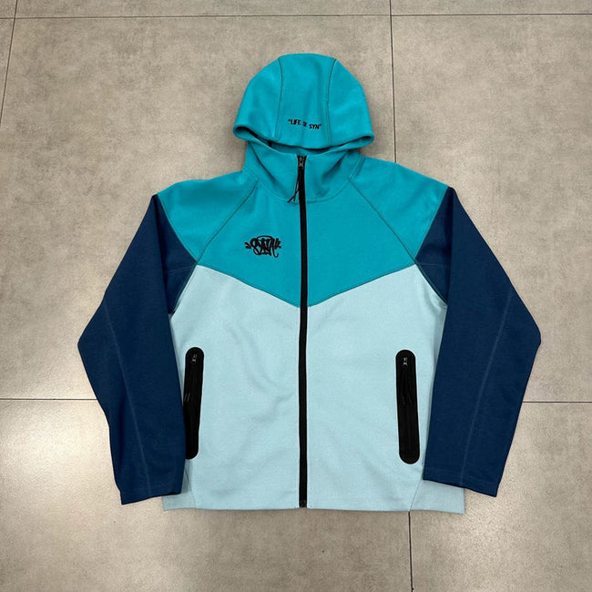 Syna World Tech Fleece Full-Zip Hoodie (Teal) Hover Image