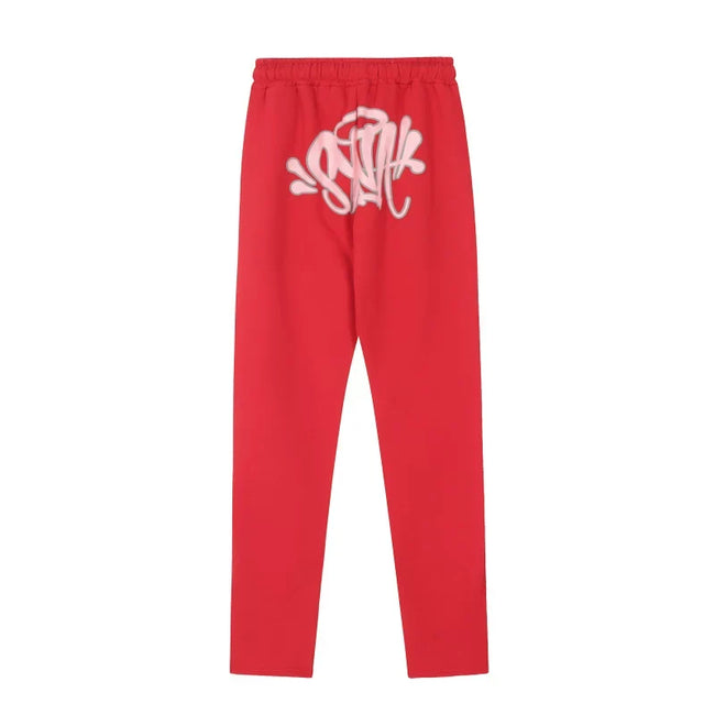 Syna World Back Logo Fleece Sweatpants (Red) Hover Image