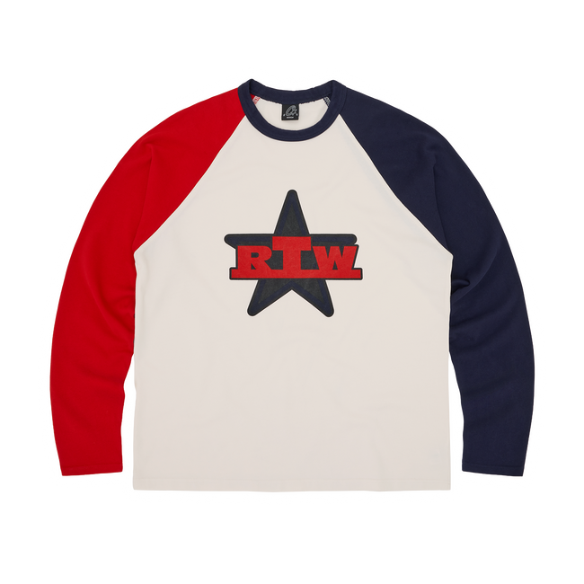 RTW STAR RAGLAN LS [NAVY/RED] Hover Image